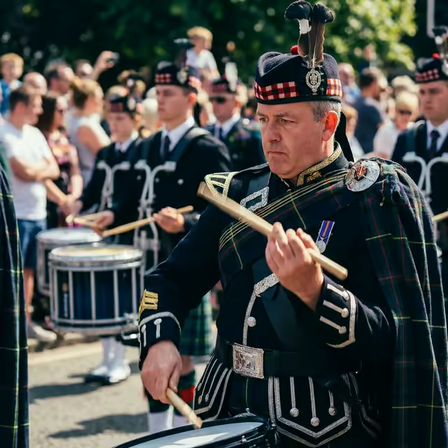 Pipe band en parade